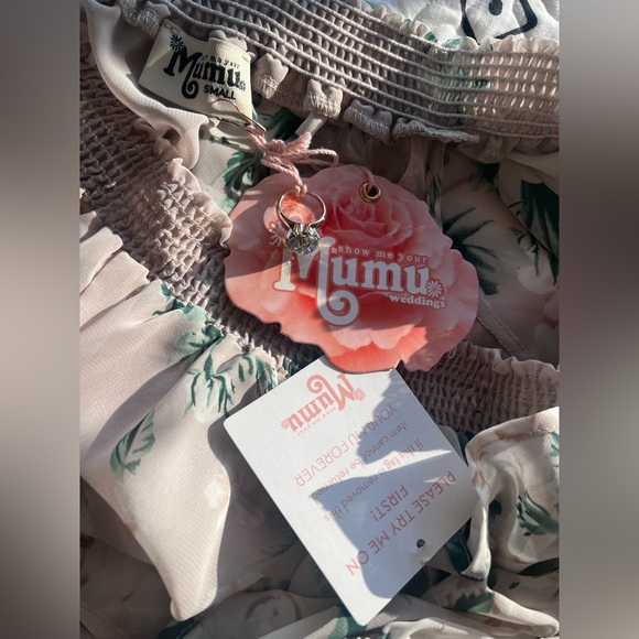 NWT Show Me Your MuMu Hacienda Maxi Ruffle Floral Light Pink Dress Size Small - Picture 9 of 10